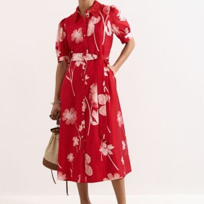 Phase Eight Delphine Floral Midi Shirt Dress