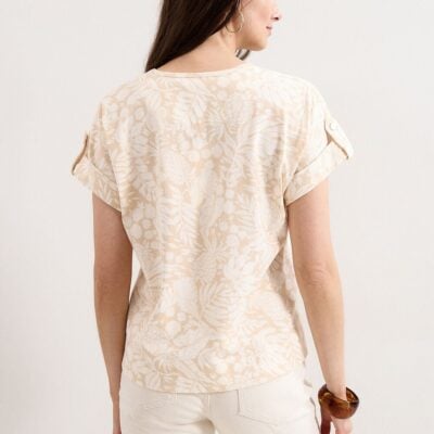 Phase Eight Kayla Neutral Tab Detail T-Shirt