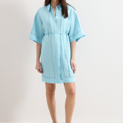 Phase Eight Lara Blue Linen Shirt Dress