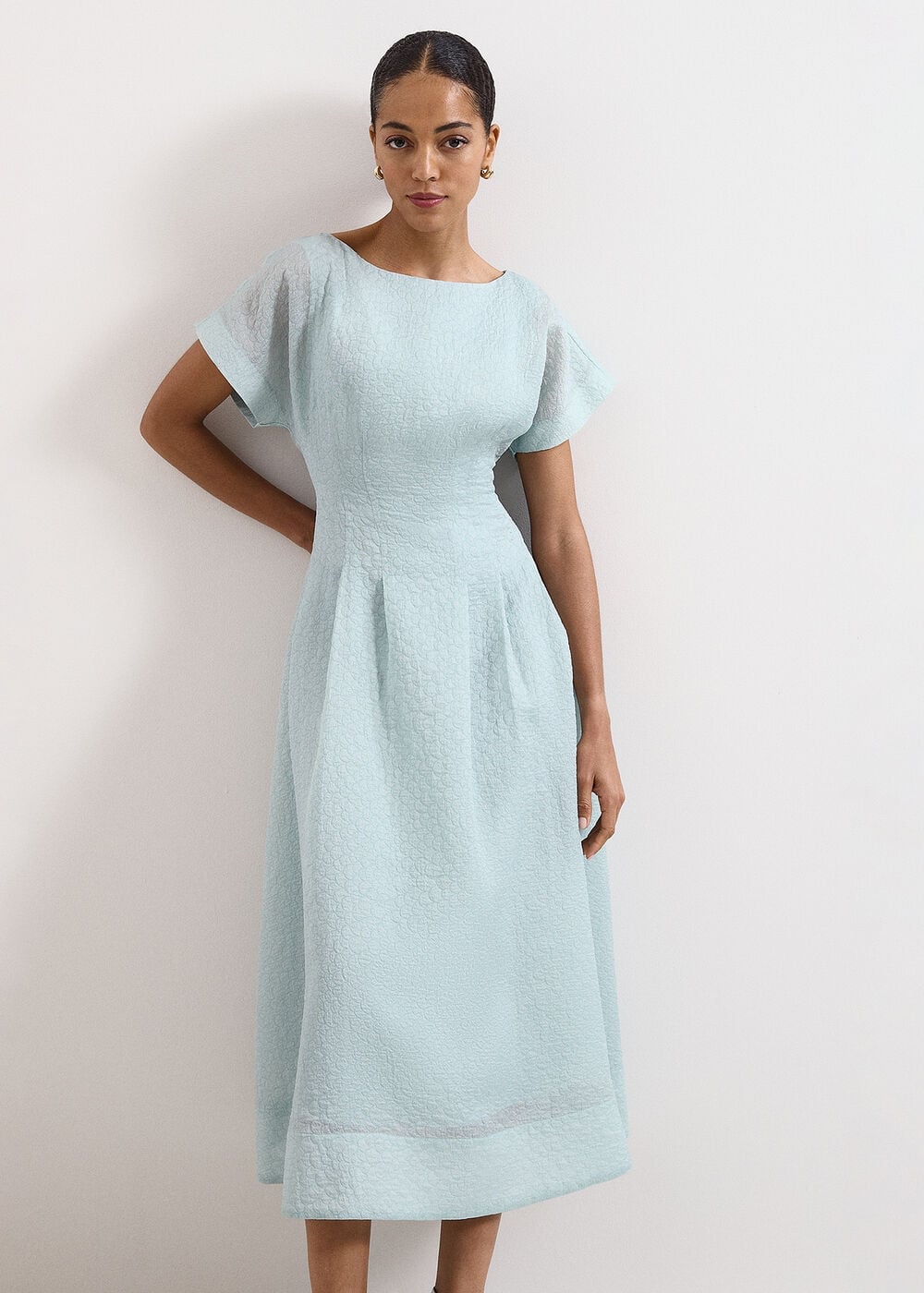 Phase Eight Laya Textured Midi Dress