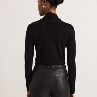 Phase Eight Lottie Black Cowl Neck Jumper