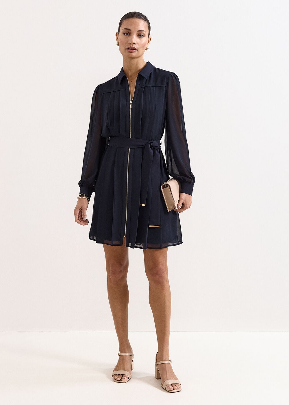 Phase Eight Lottie Short Pleat Mini Dress