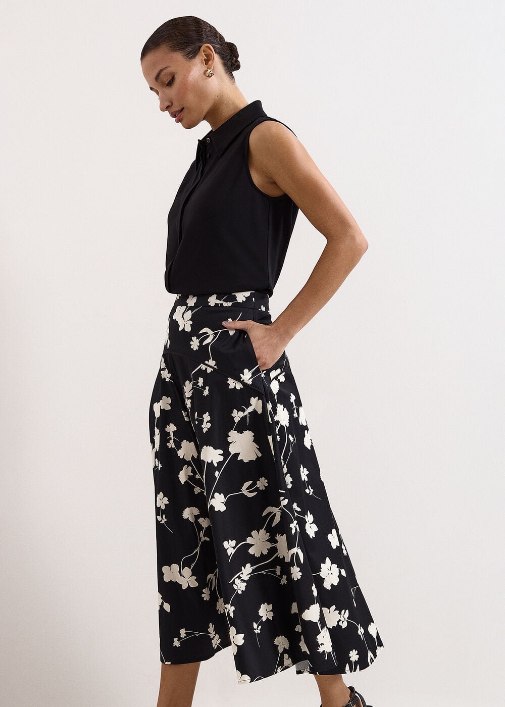 Phase Eight Mavis Floral Midi Skirt