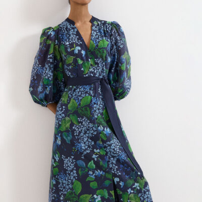 Phase Eight Nixie Floral Print Midi Shirt Dress