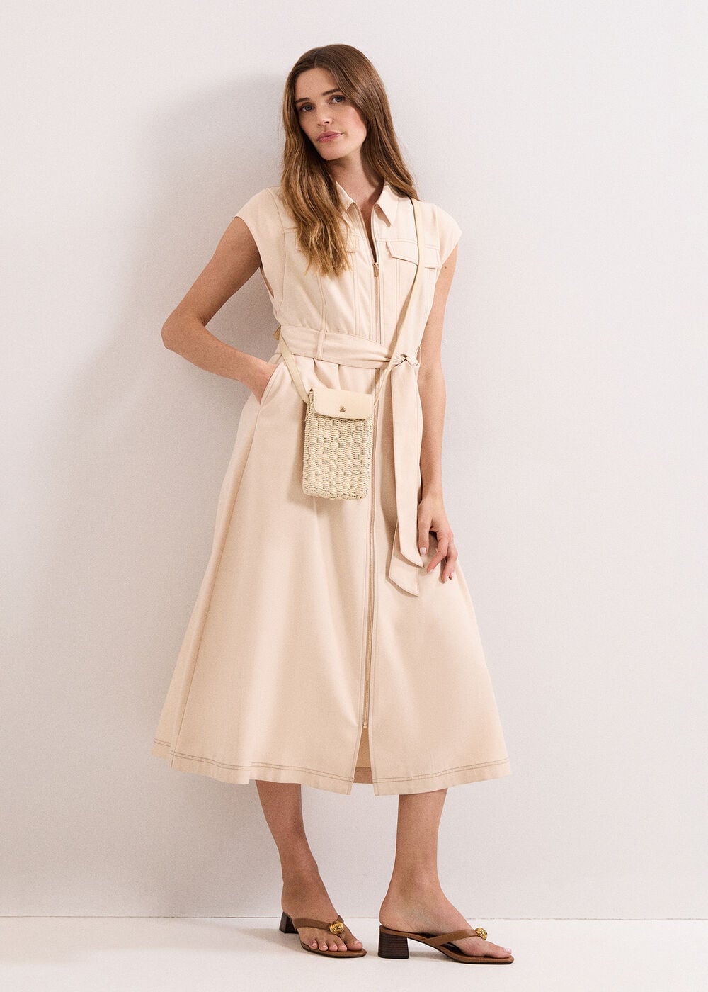 Phase Eight Petite Alira Stone Utility Dress