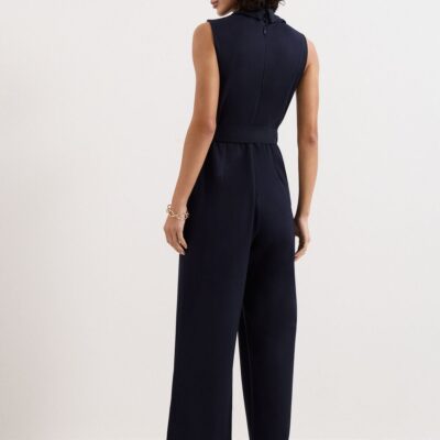Phase Eight Petite Emry Navy Cowl Neck Jumpsuit