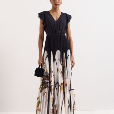 Phase Eight Petite Uma Pleated Maxi Dress