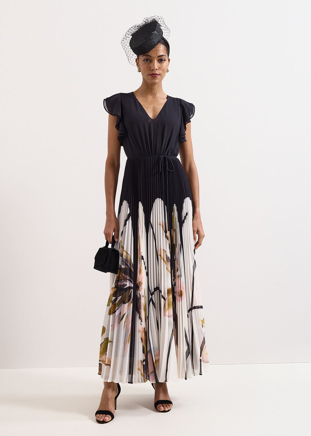 Phase Eight Petite Uma Pleated Maxi Dress