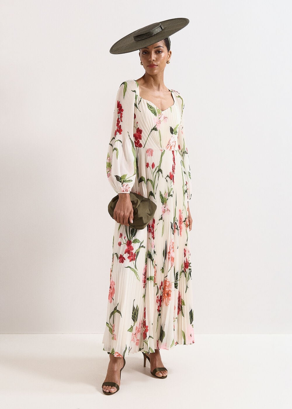 Phase Eight Reanna Floral Pleated Maxi Dress