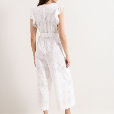 Phase Eight Talulah Broderie White Jumpsuit