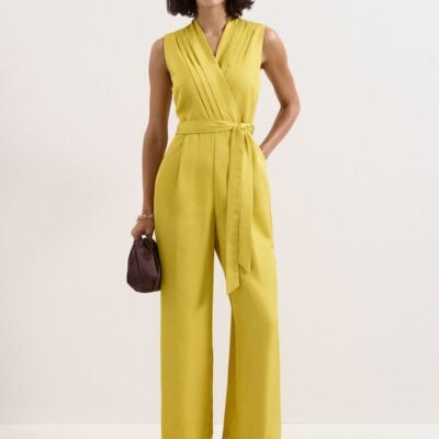 Phase Eight Taylor Sleeveless Satin Wide Leg Jumpsuit