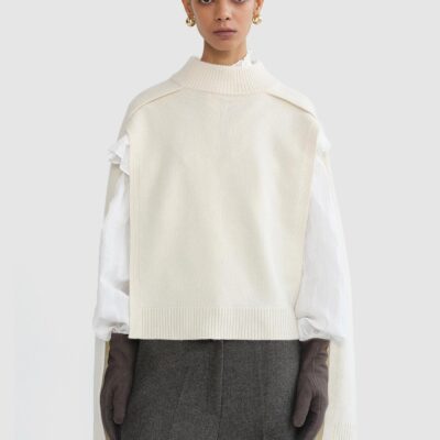 Source Unknown Noa Wool Cape Sweater