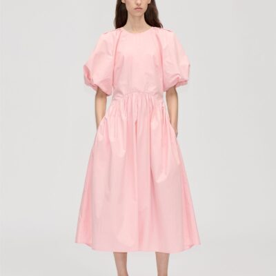 Stine Goya Gathered Raglan Sleeve Midi Dress