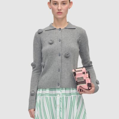 Stine Goya Button Up Long Sleeve Polo Knit