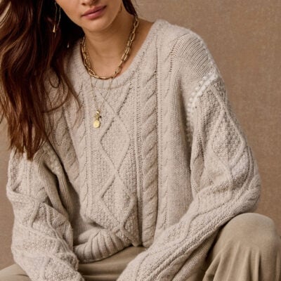 THE UPSIDE Xanthe Crew Neck Knit Sweater