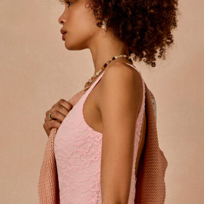 THE UPSIDE Pointe Lace Scoop Bodysuit