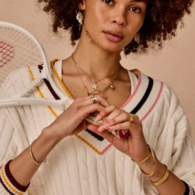 THE UPSIDE Josette V Neck Knit Sweater
