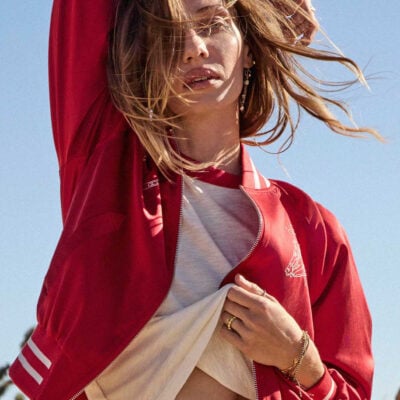 THE UPSIDE Two Hearts Silk Bomber Jacket