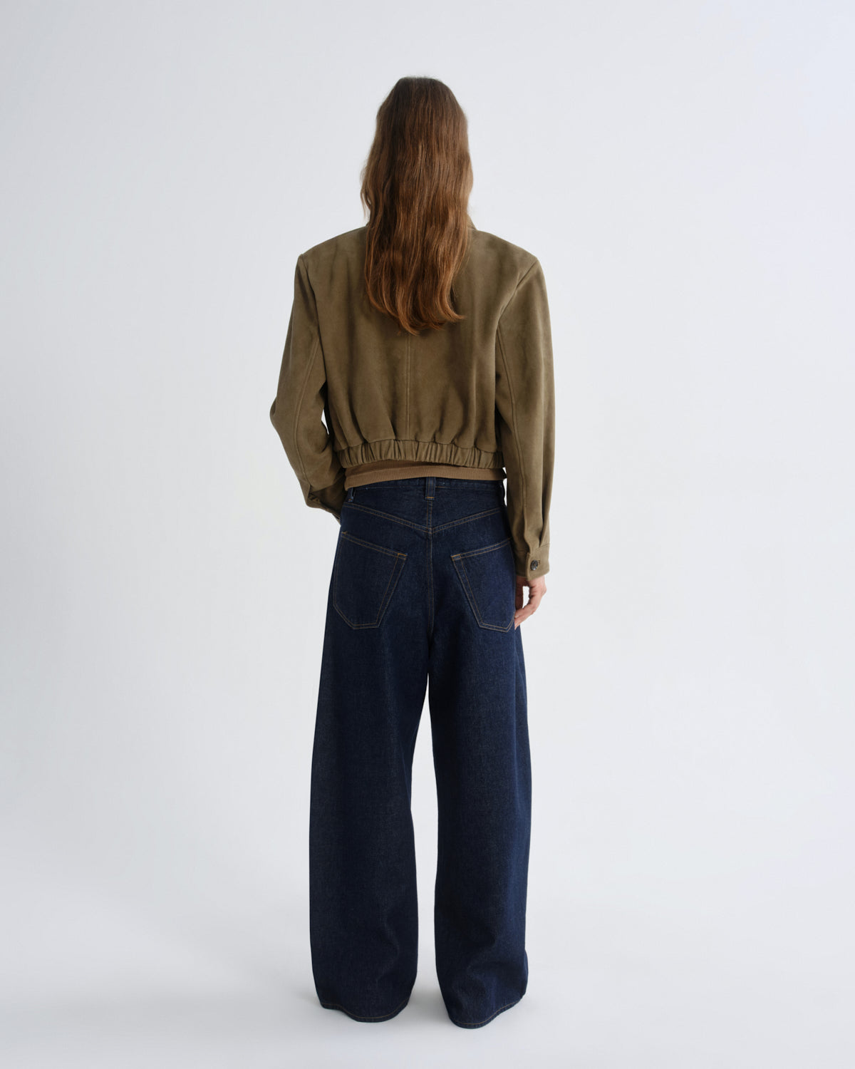 MNAGO310826203842009_2 AGOLDE Nahla Cropped Jacket (Suede) - Image 2