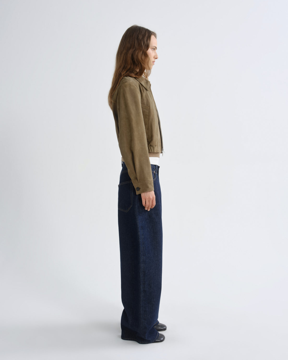 MNAGO310826203842009_3 AGOLDE Nahla Cropped Jacket (Suede) - Image 3