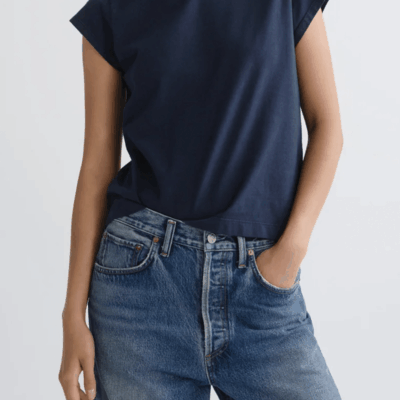 AGOLDE Bryce Cap-Sleeve Tee - Image 2