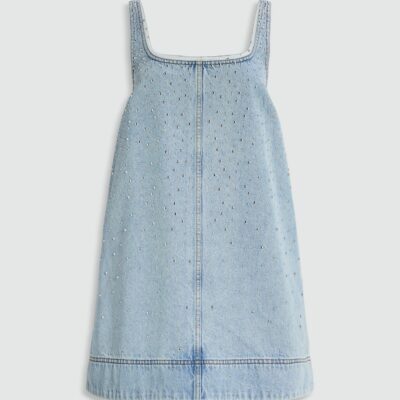 Aje Lucina Stud Denim Mini Dress - Image 2