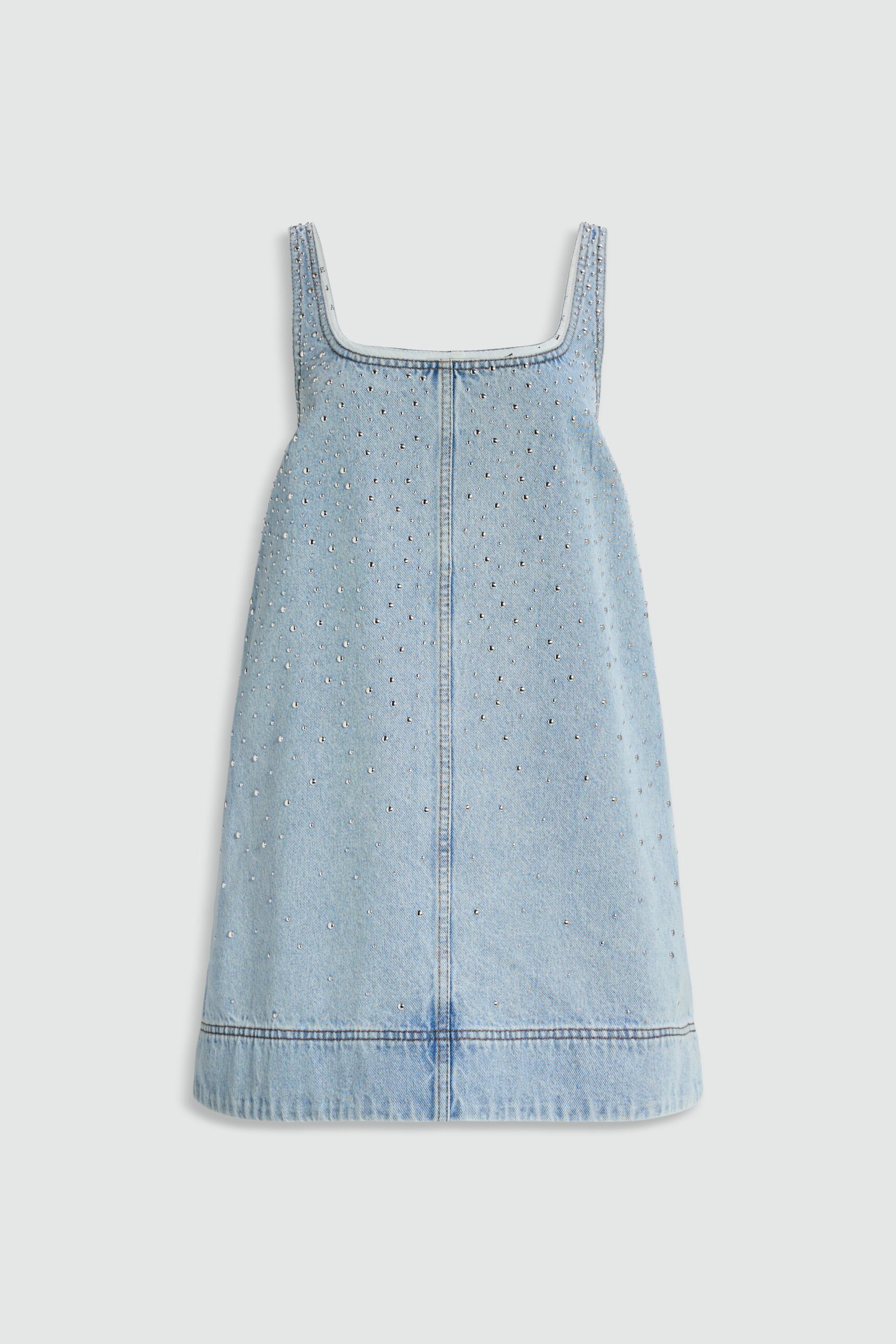 MNAJE060926190235008_2 Aje Lucina Stud Denim Mini Dress - Image 2