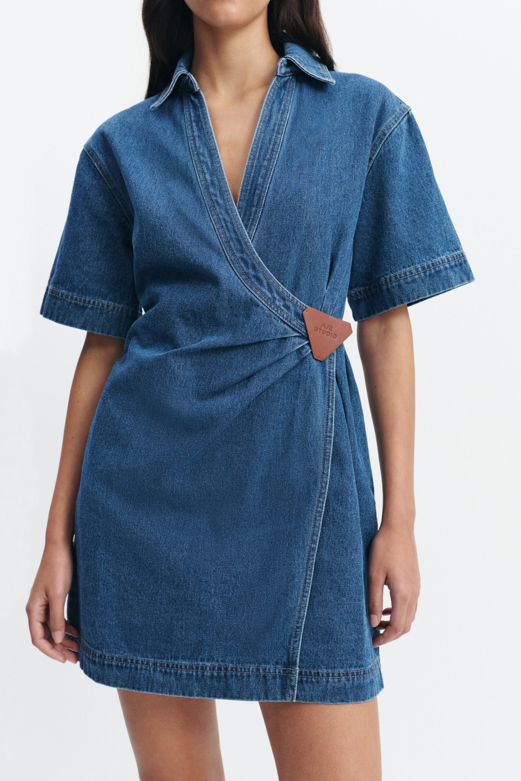 MNAJE060926190235012_3 Aje Kendall Wrap Mini Dress - Image 3