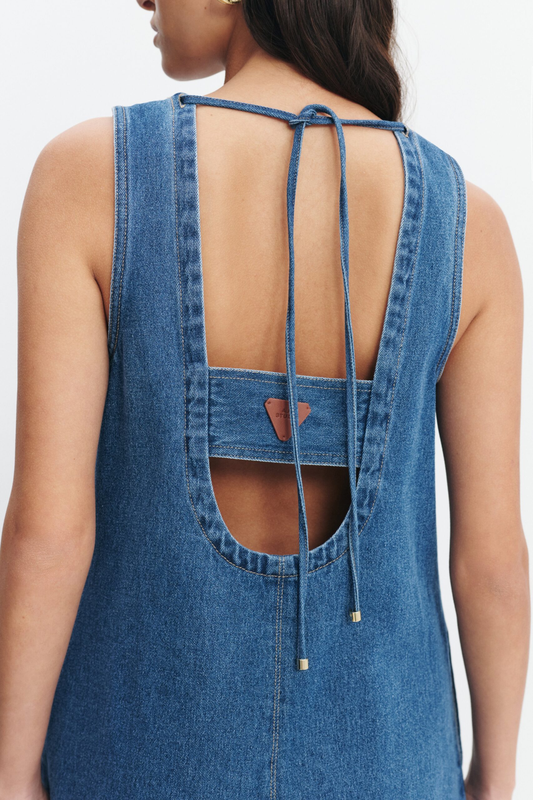 MNAJE060926190235013_3 Aje Kendall Tie Back Mini Dress - Image 3