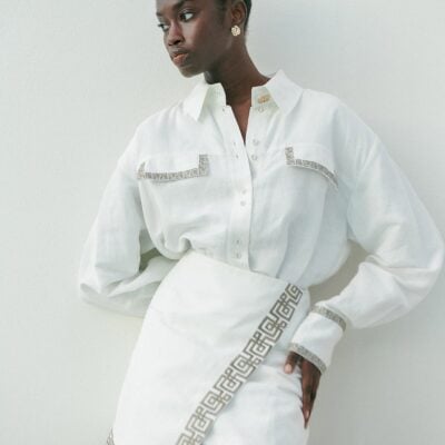 Aje Voyager Embroidered Mini Skirt - Image 1