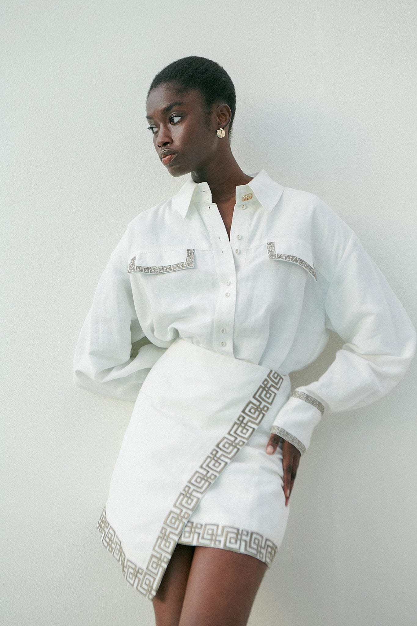 Aje Voyager Embroidered Mini Skirt - Image 1