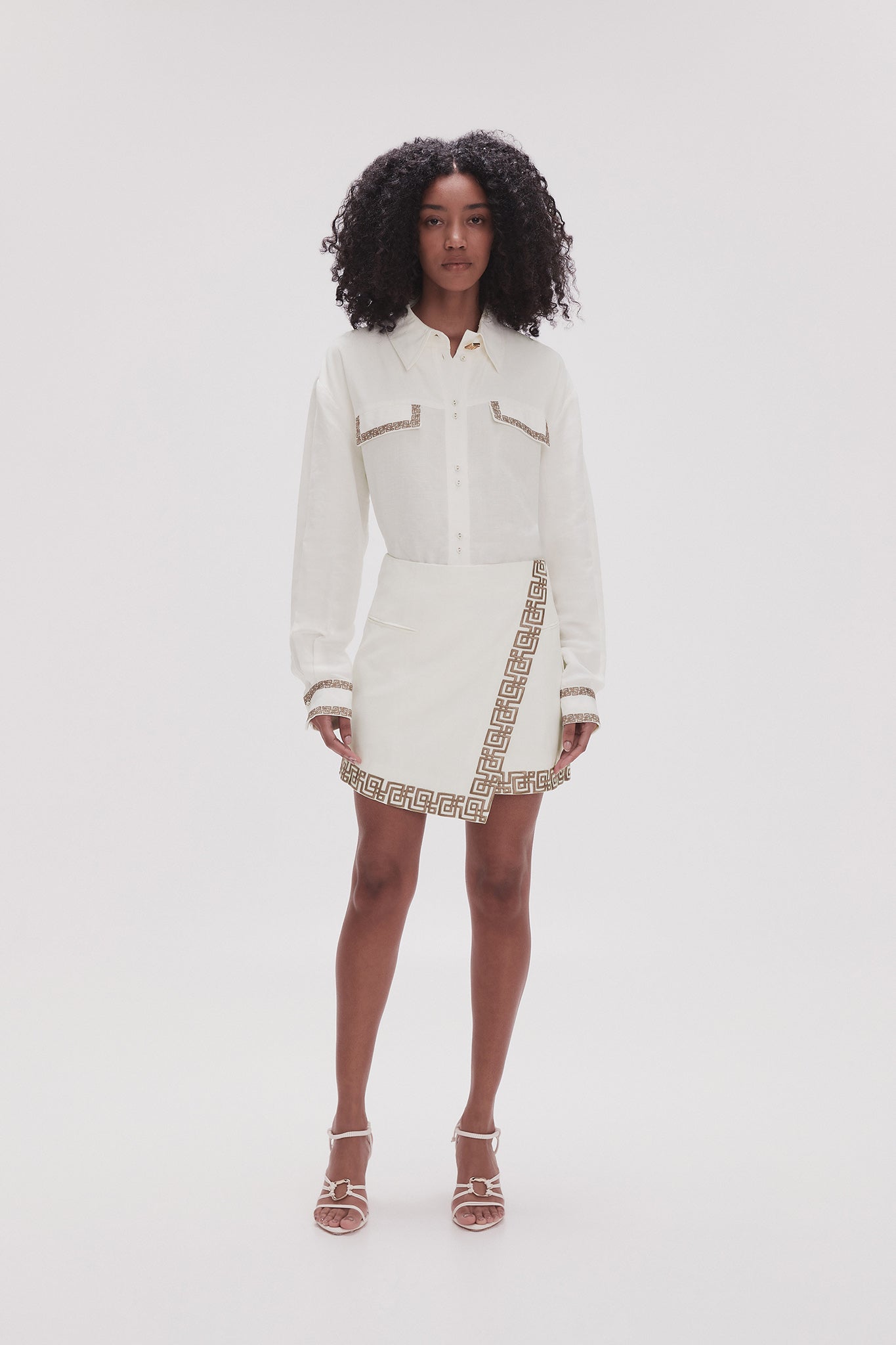 MNAJE060926190235031_3 Aje Voyager Embroidered Mini Skirt - Image 3