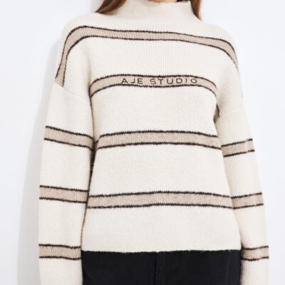 Aje Violet Stripe Jumper - Image 1