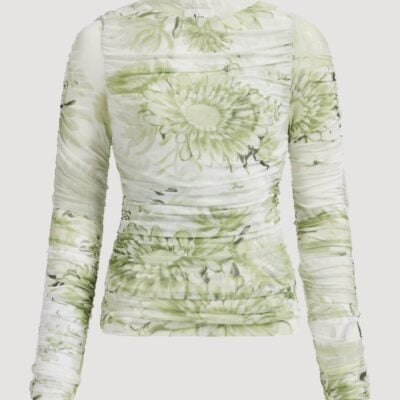 Aje Verdant Print Mesh Top - Image 2