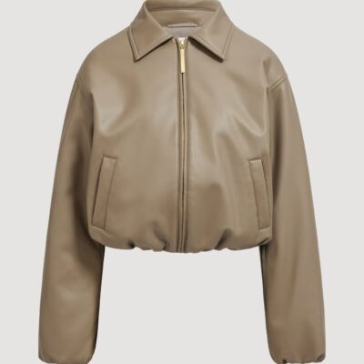 Aje Vegan Leather Bomber Jacket - Image 2