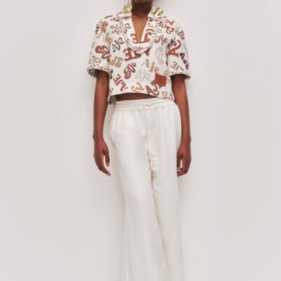 Aje Tropez Crop Shirt - Image 1