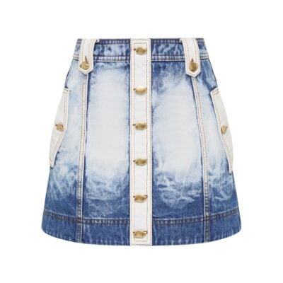 Aje Tides Denim Mini Skirt - Image 2
