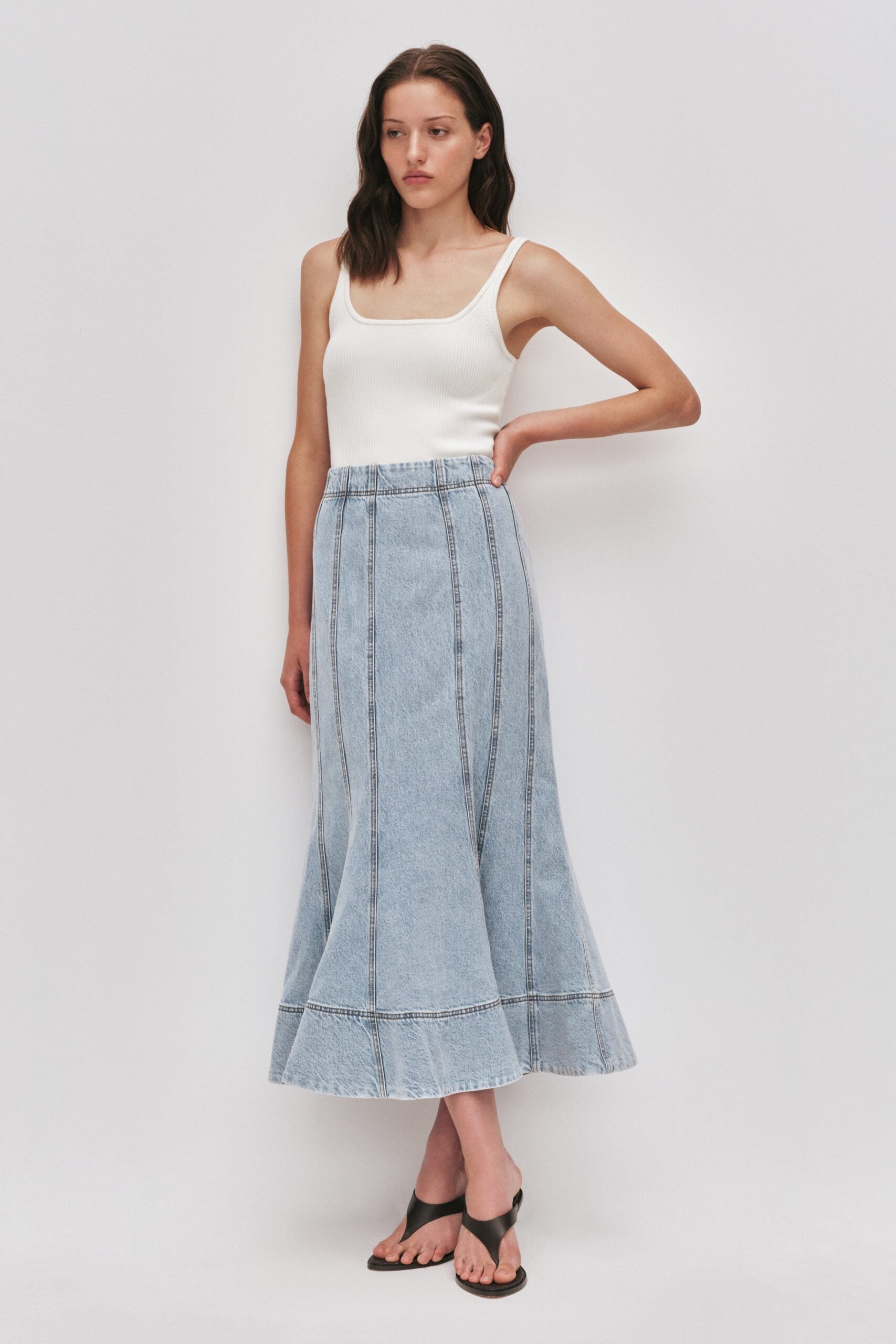 Aje Tia Denim Midi Skirt - Image 3