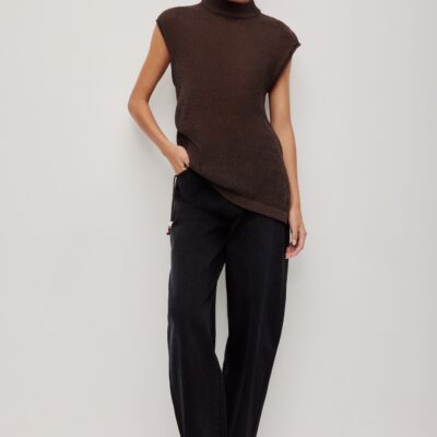 Aje Suri Ruched Knit Top - Image 1