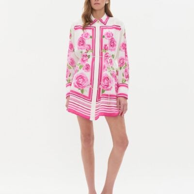 Aje Secret Border Silk Mini Dress - Image 1