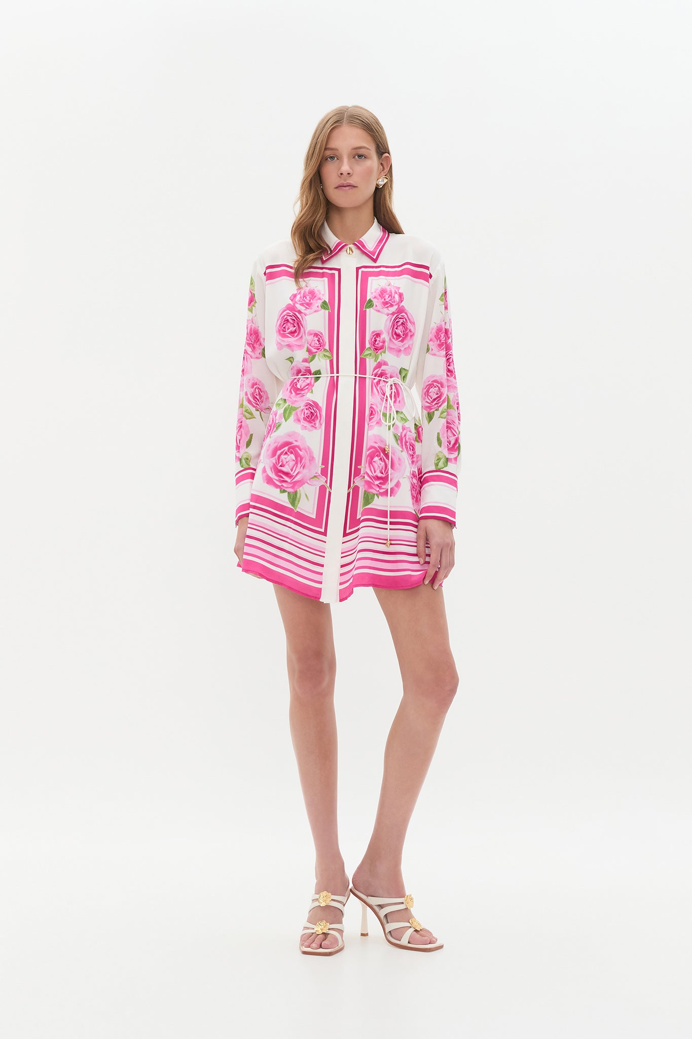 Aje Secret Border Silk Mini Dress - Image 1
