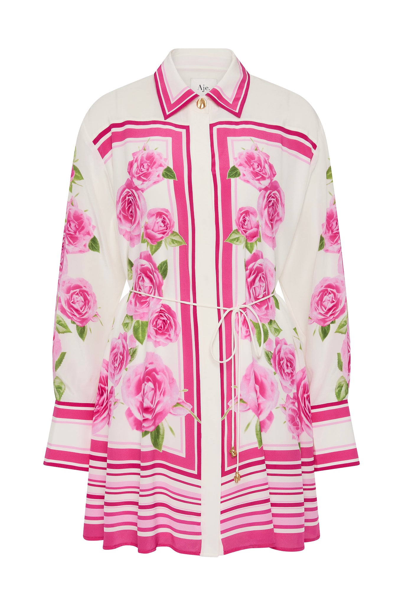 Aje Secret Border Silk Mini Dress - Image 2