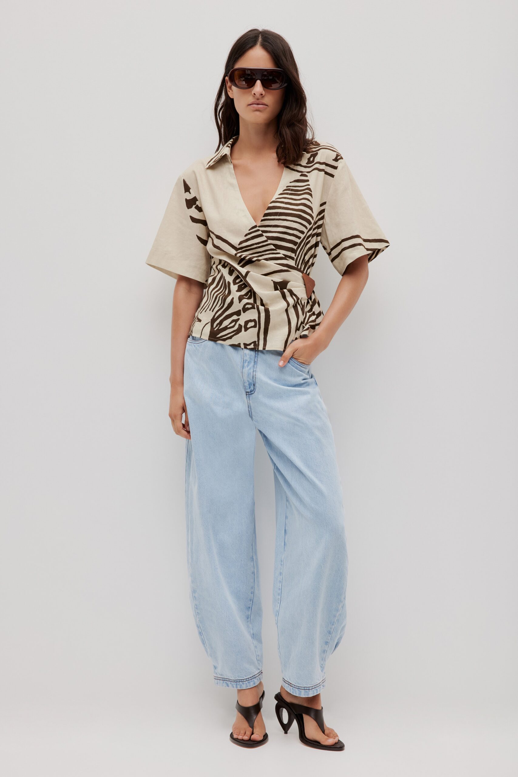 Aje Sable Wrap Shirt - Image 1