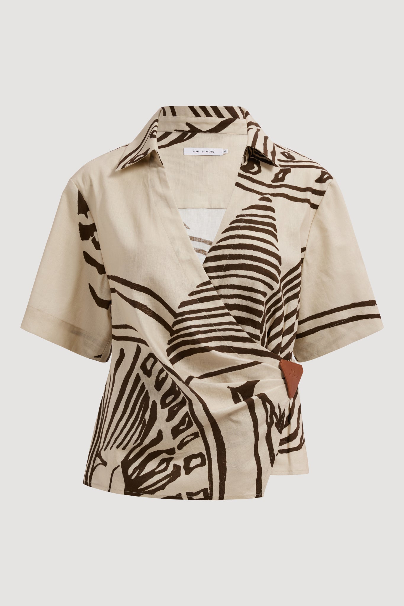 MNAJE060926190235184_2 Aje Sable Wrap Shirt - Image 2