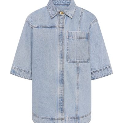 Aje Rylan Short Sleeve Denim Shirt - Image 2