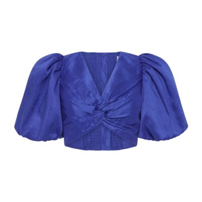Aje Reverb Puff Sleeve Cropped Top - Image 2