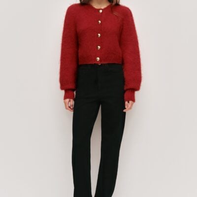 Aje Renee Fluffy Cardigan - Image 1
