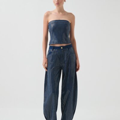 Aje Reflect Denim Barrel Jeans - Image 1