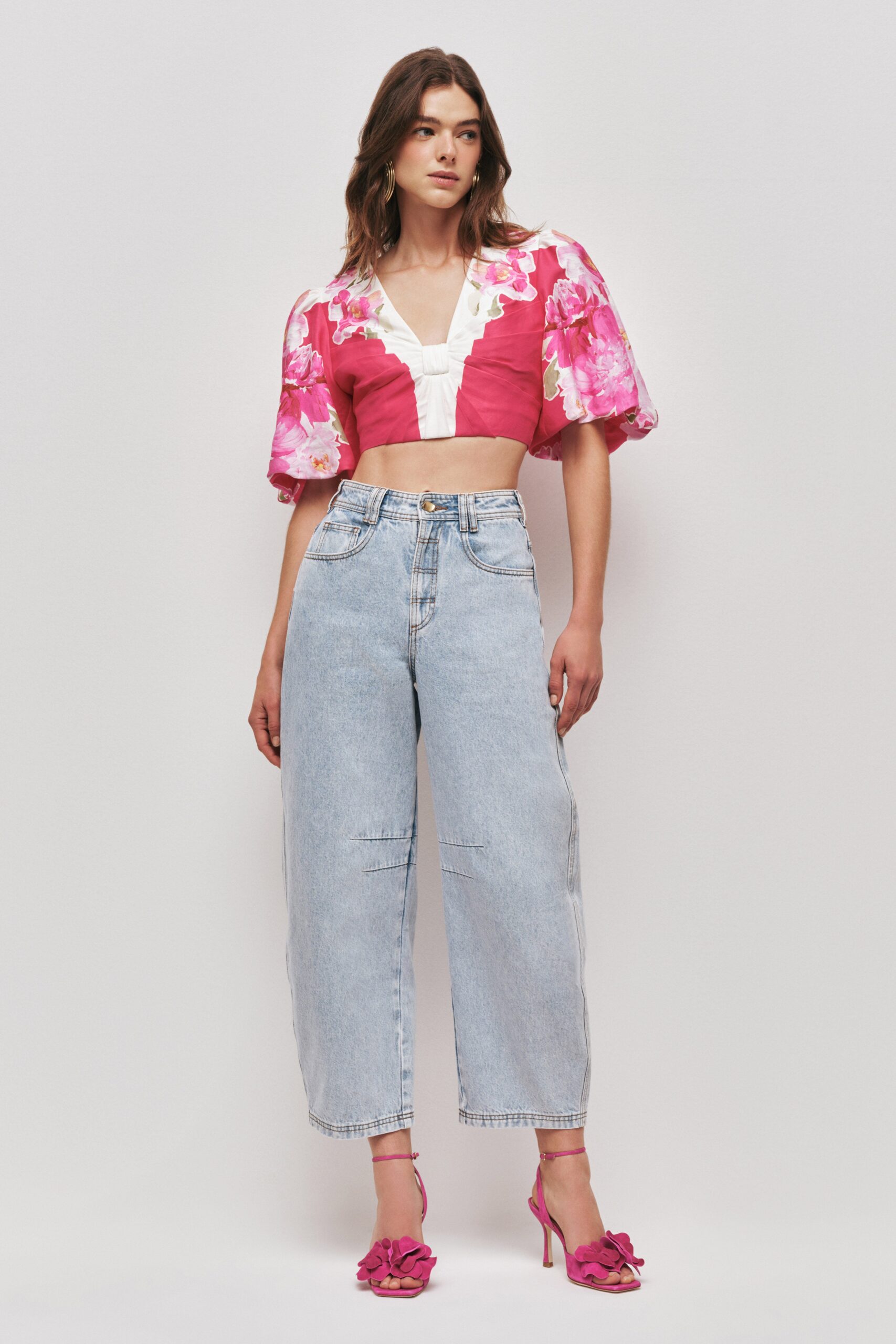 Aje Overflow Knotted Crop Top - Image 1