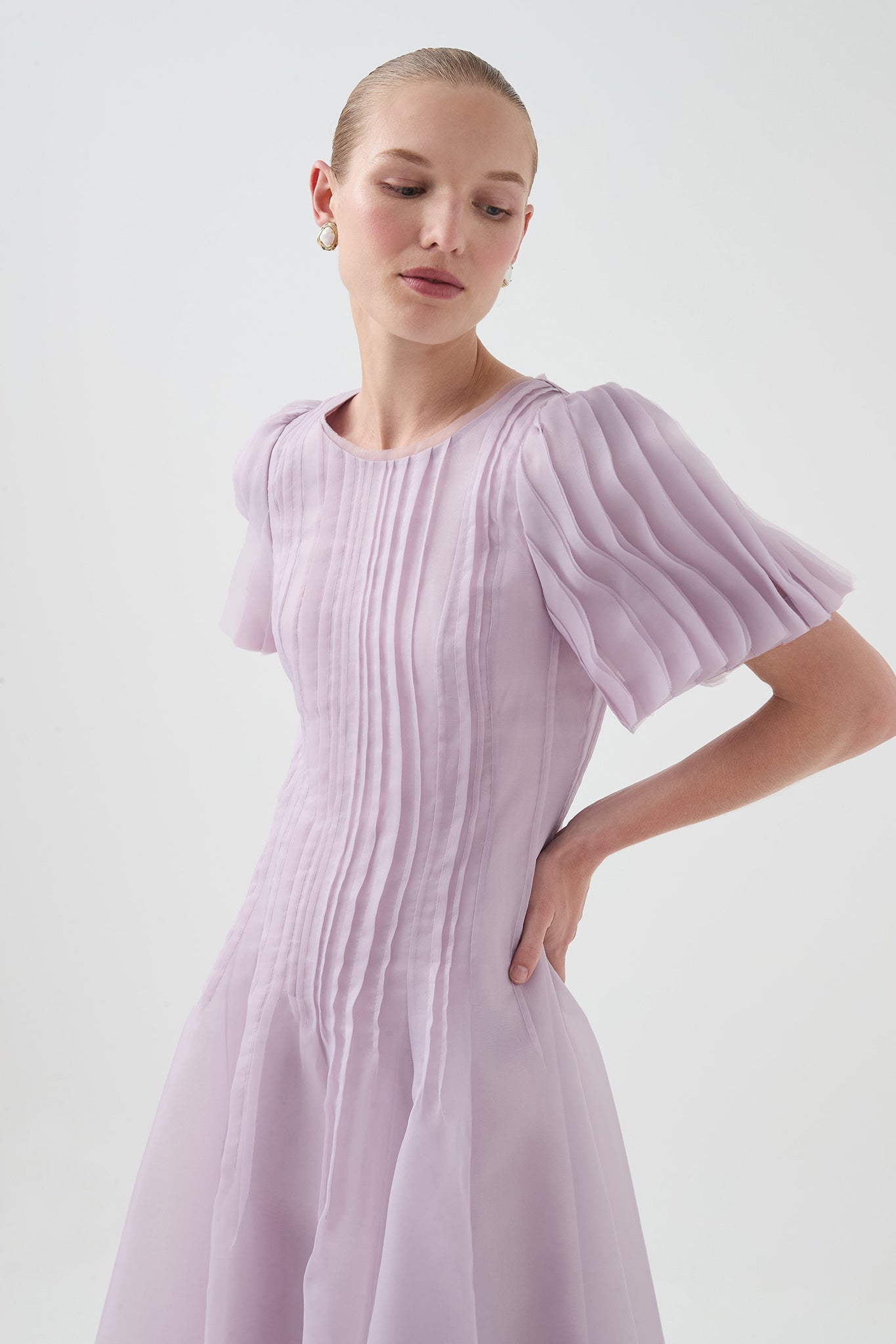 Aje Nova Pleated Midi Dress - Image 3